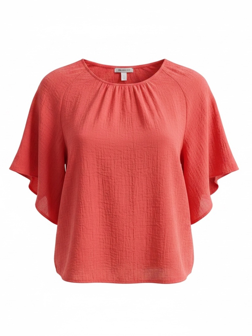 Dress Barn Coral Ruffled-Sleeve Blouse